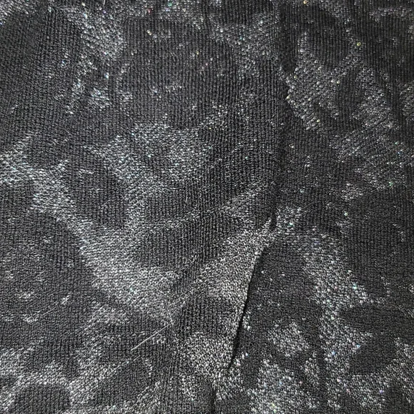 Express Sparkle Silver Bell Puff Sleeve Top - Picture 2 of 2